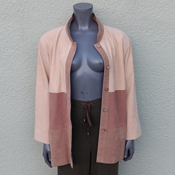 OUT ON A LIMB LADIES HAND DESIGNED FAUX SUEDE LUXURY JACKET/COAT (USA) - Picture 16 of 17